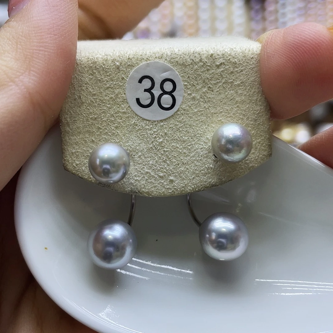 耳饰海水珍珠银S925镶嵌