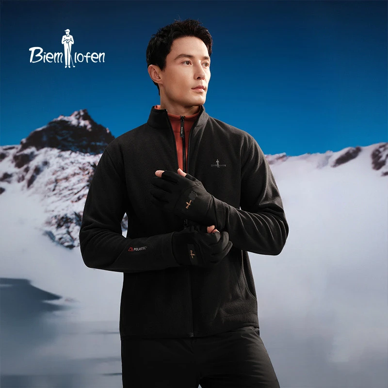 【POLARTEC科技】比音勒芬25秋冬新款男士针织夹克外套舒适透气防风