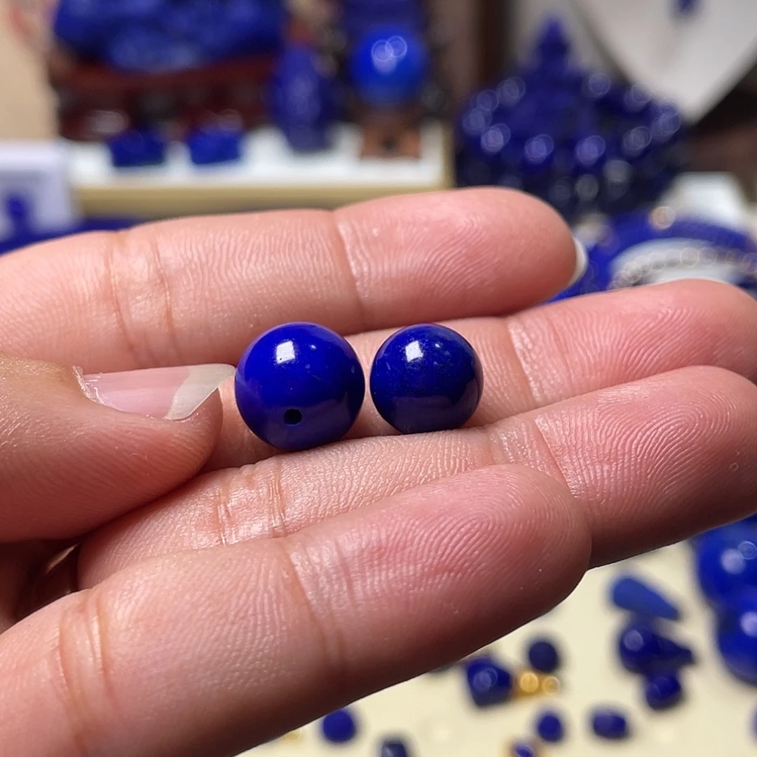 小***臭青金石银S925镀金镶嵌精品佛珠108颗7.5mm