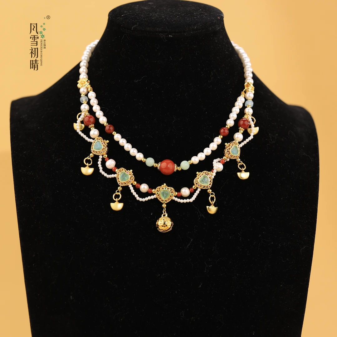 风雪初晴 铜合金项链 暮翠泠璎珞手工百搭古风仙气仙女国风