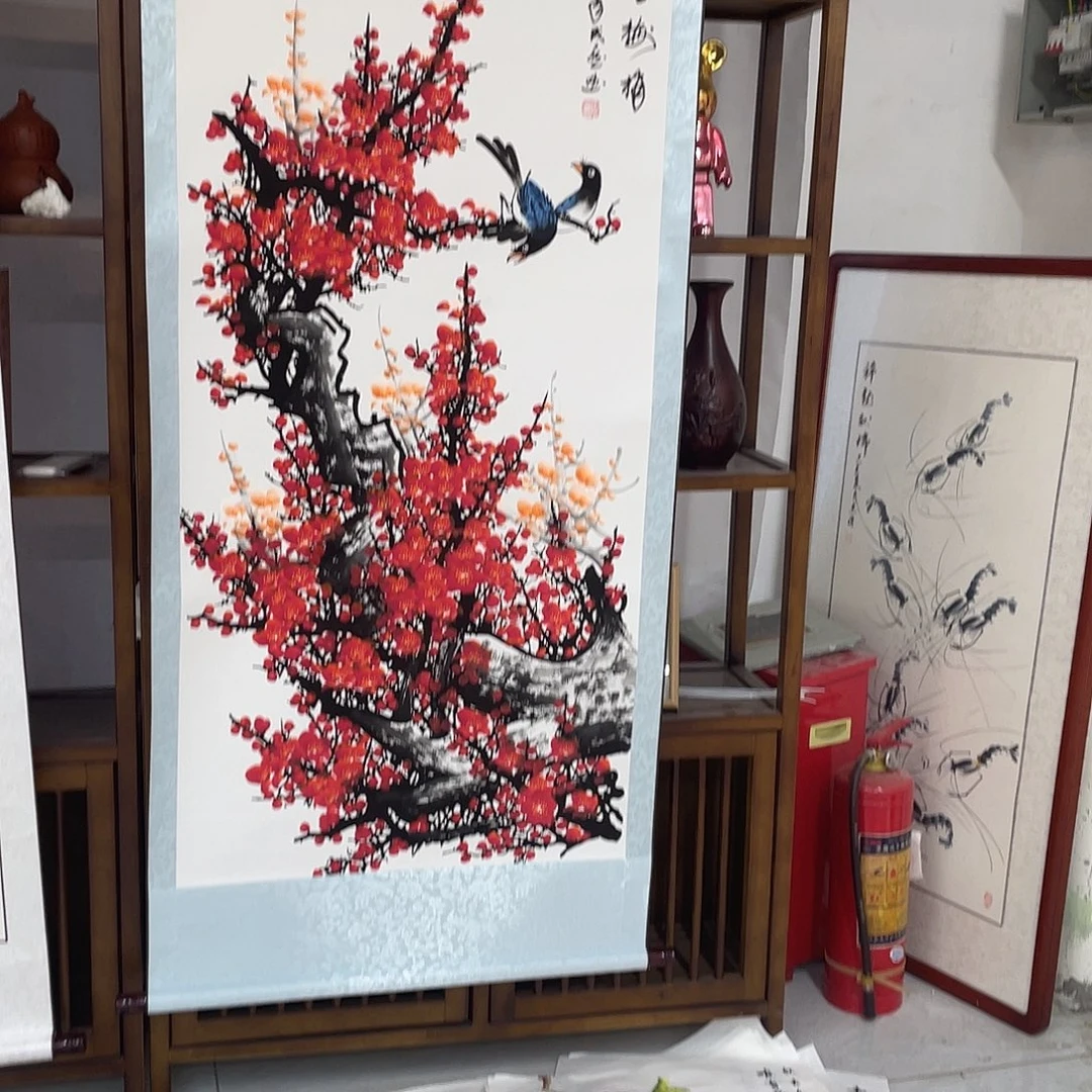 国画国画作品书法作品原稿福利梅花