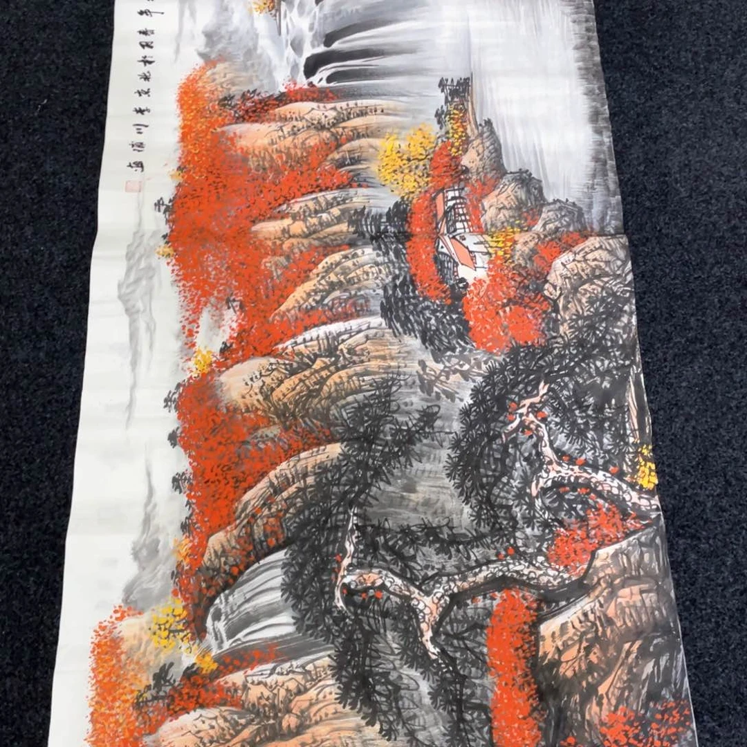 国画国画作品画心画画作品一个