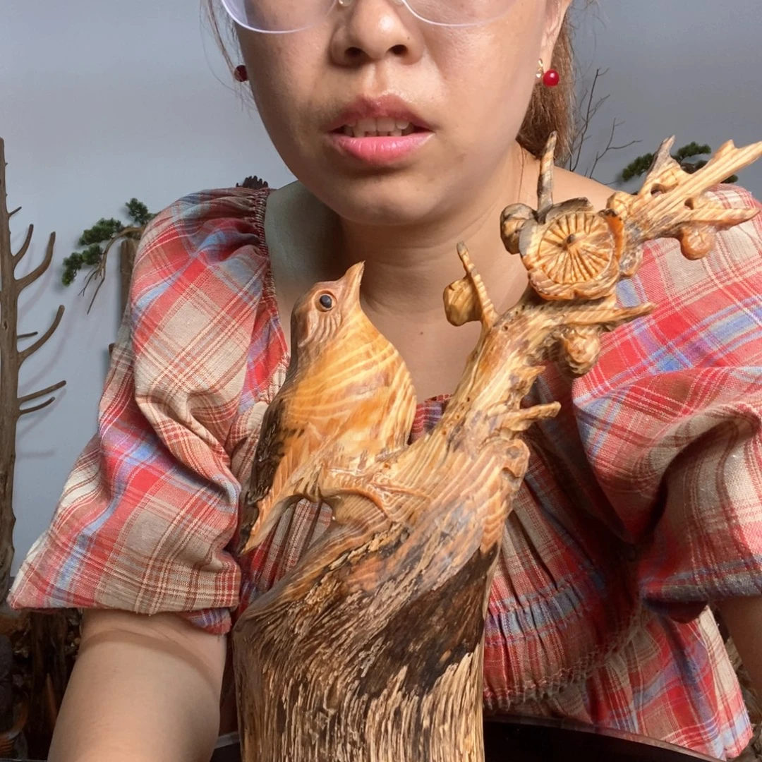 J***儿香榧木随行摆件工艺品摆件