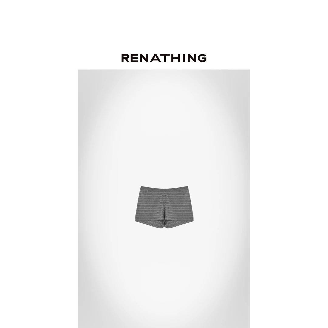 【RENATHING】男友风慵懒条纹短裤