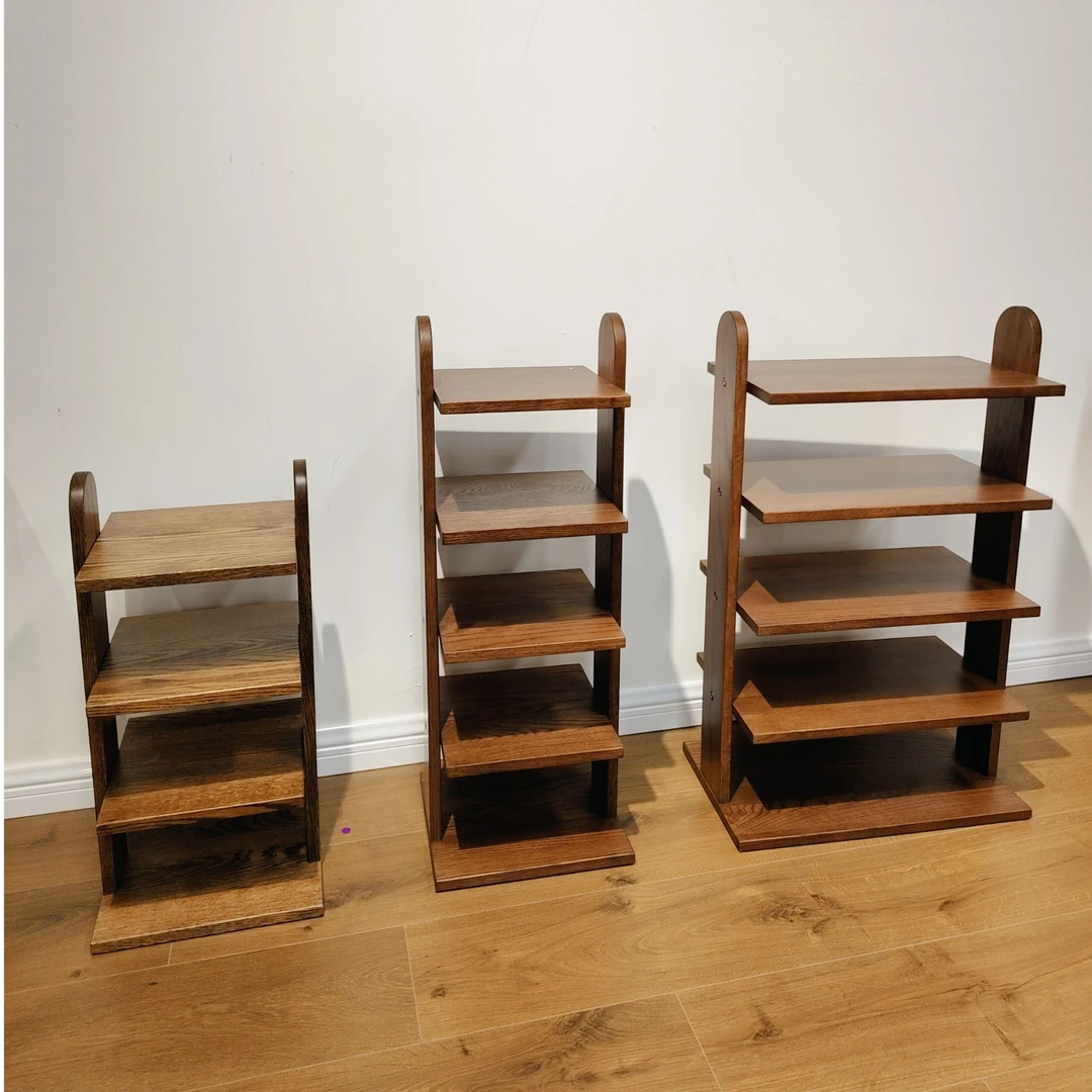 K302红橡木简约落地鞋架