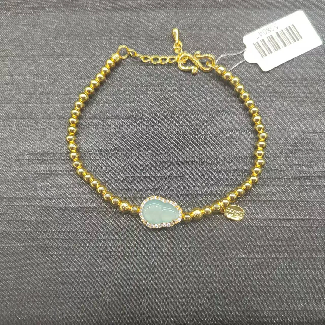 【大美手镯】翡翠葫芦手链合金镶-558047-多样性发一