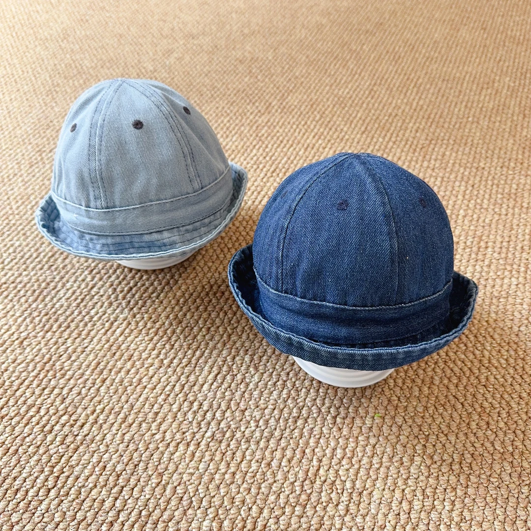 儿童帽子光板牛仔四季春夏遮阳2日系3-5岁男童小童女宝宝外出遮阳