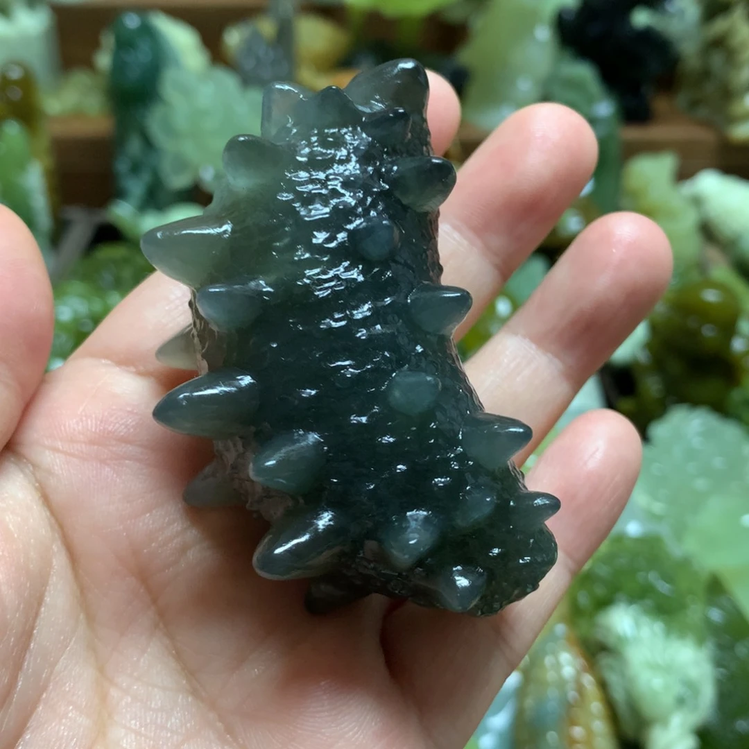 岫玉未镶嵌手把手把