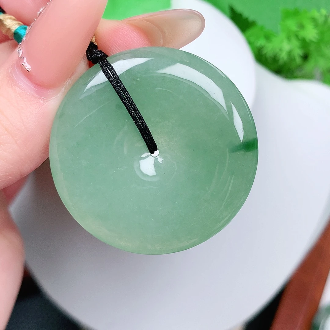 翡翠未镶嵌颈饰平安36.8-5.6