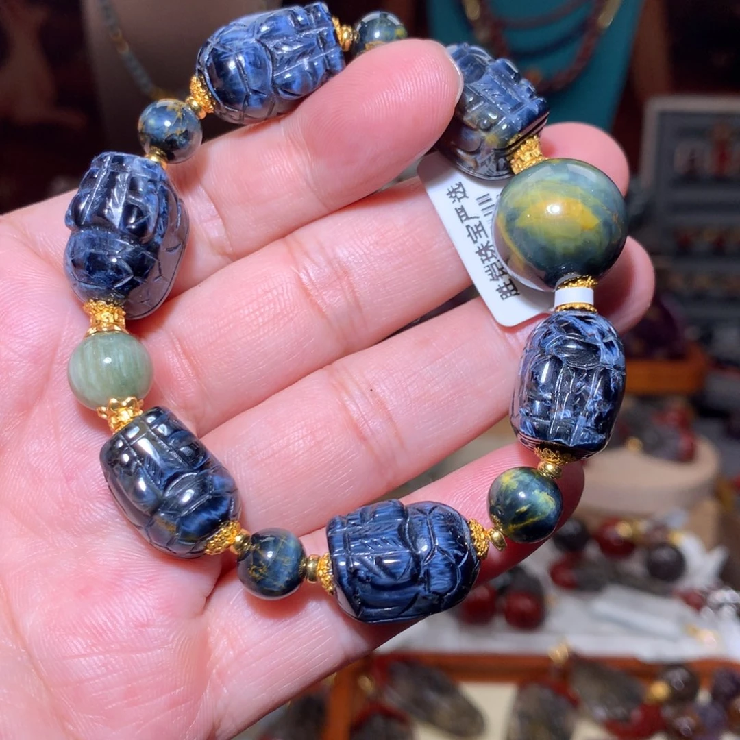 木变石未镶嵌手串彼得石龙龟