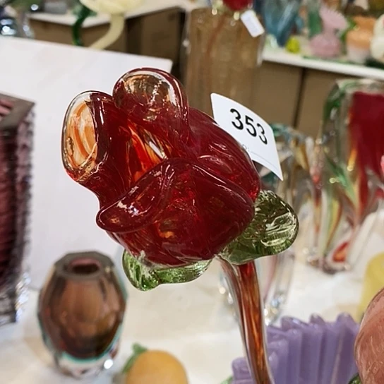 琉璃花瓶高48厘米