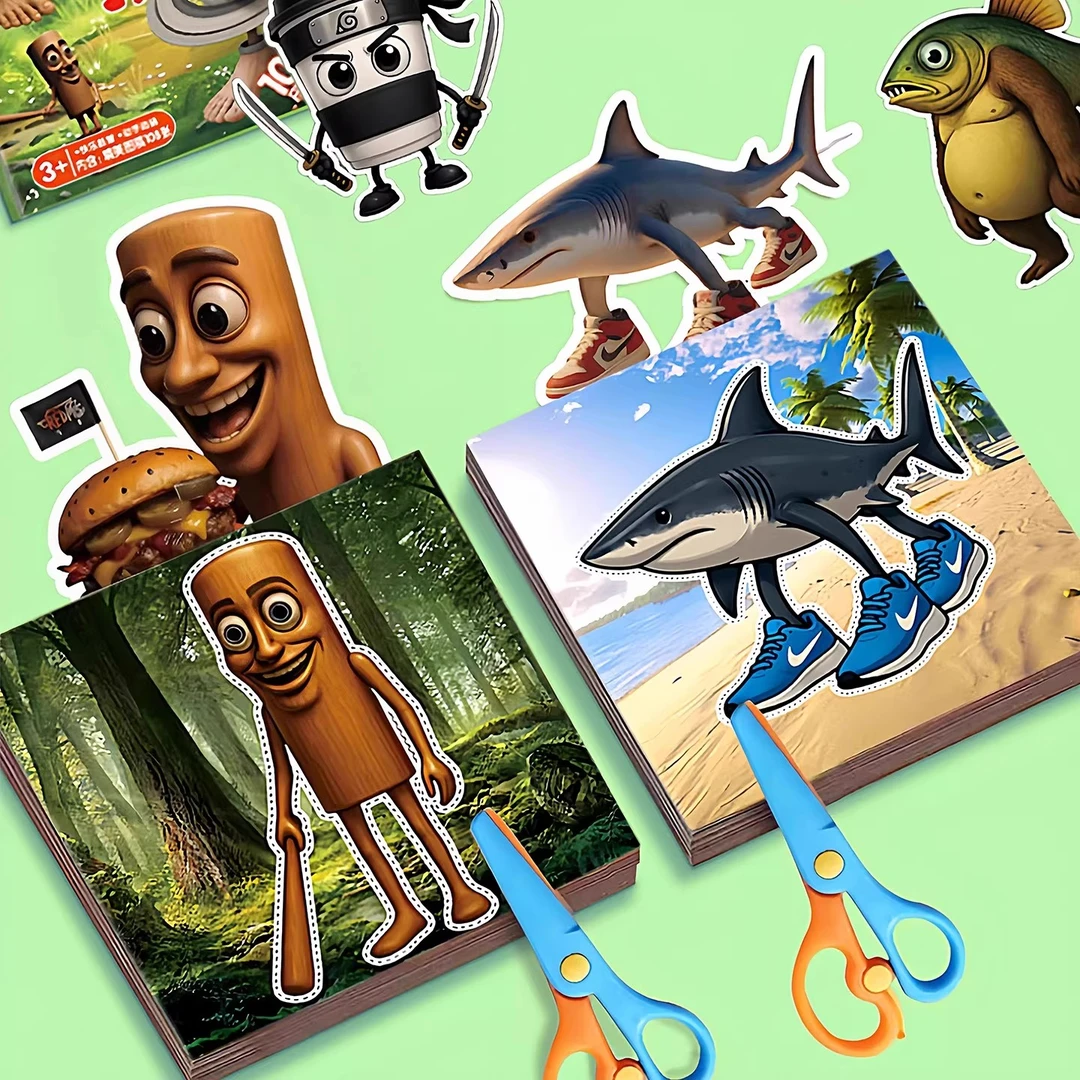 AI外国山海经剪纸儿童小学生手工立体折纸书3幼儿园益智趣味游戏6