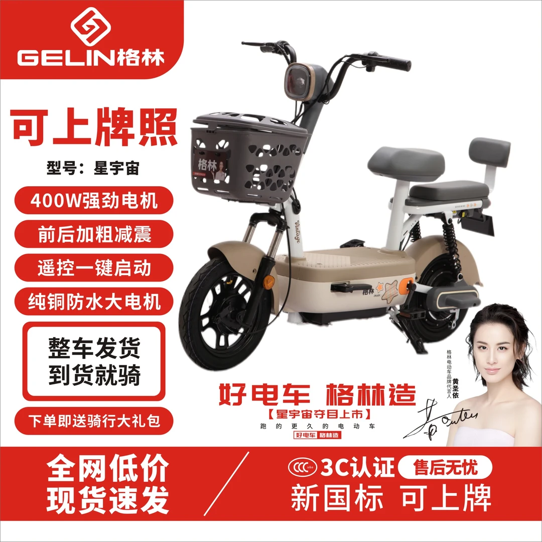 格林星宇宙48V20AH电动自行车成人男女九号代步大续航电动车