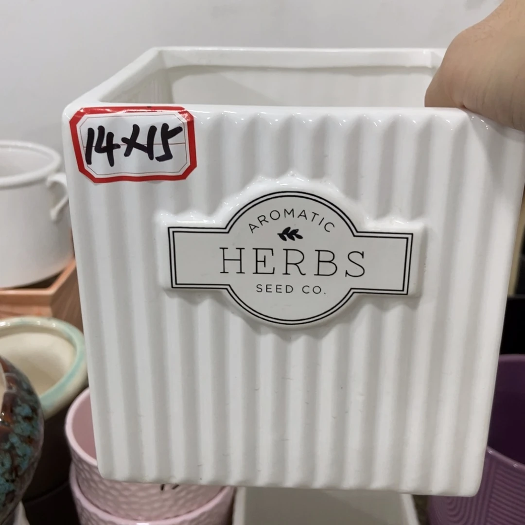 红陶高温陶瓷花盆