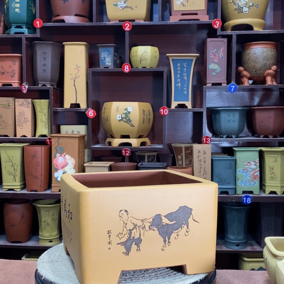 紫砂花盆紫砂花盆