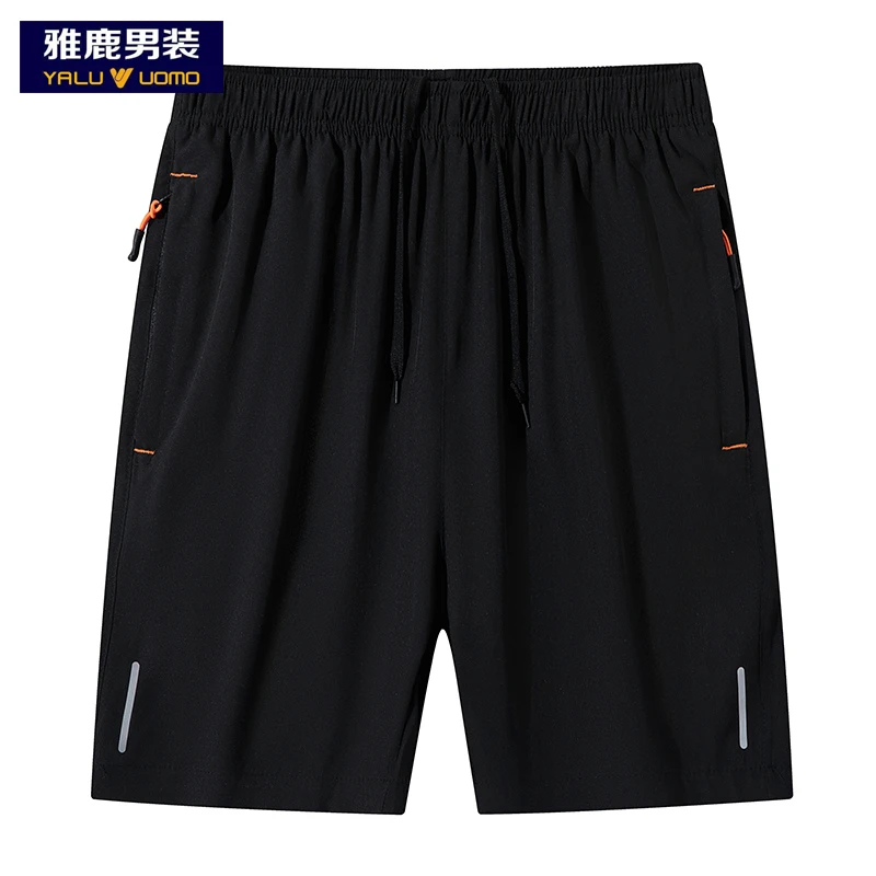 雅鹿男装夏季薄款休闲运动短裤男女宽松冰丝速干中裤夏天五分裤子
