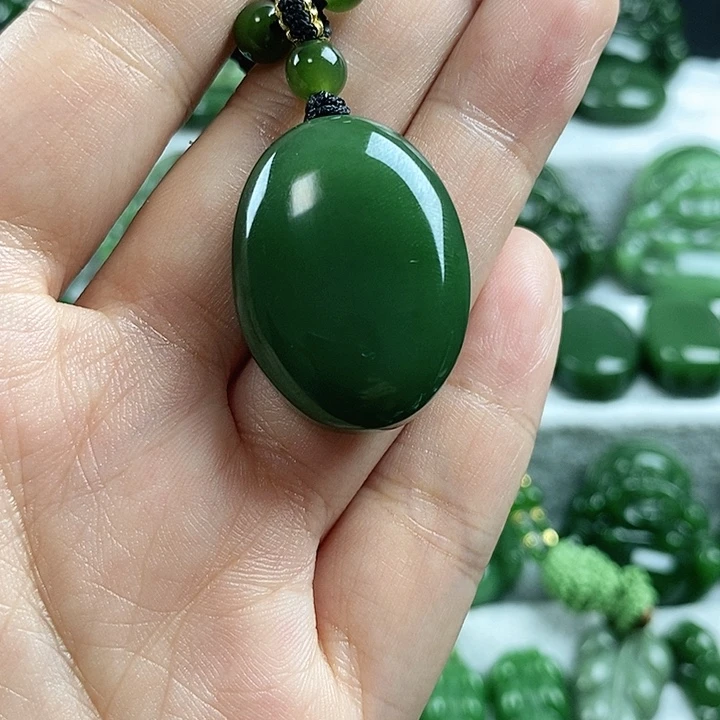 和田玉(碧玉)未镶嵌吊坠(不含链)