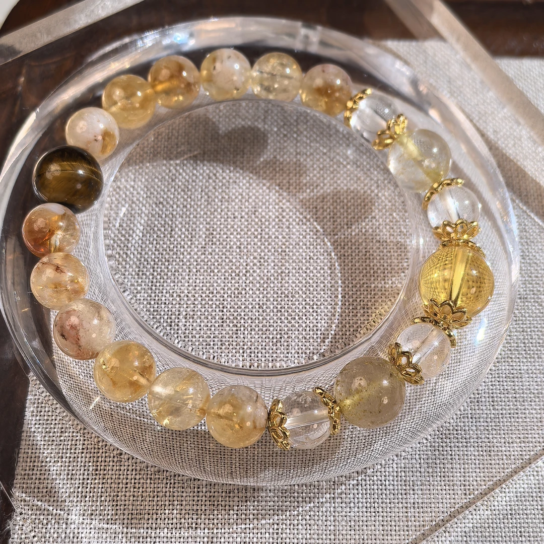 天然水晶黄塔晶设计款女手链手串轻奢时尚高级A043