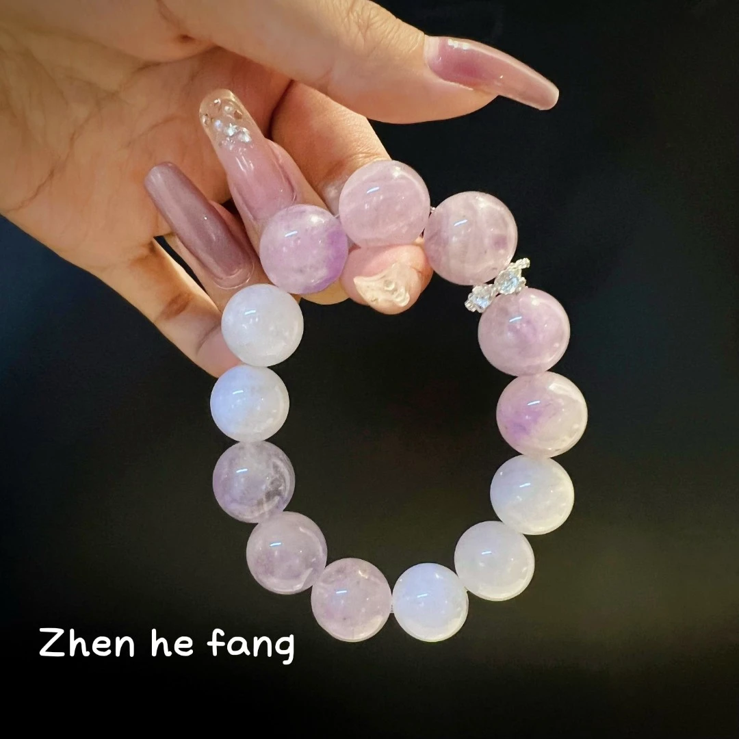 【气运加成】天然水晶手串气质水晶（薰衣草紫水晶+白雪花幽灵）