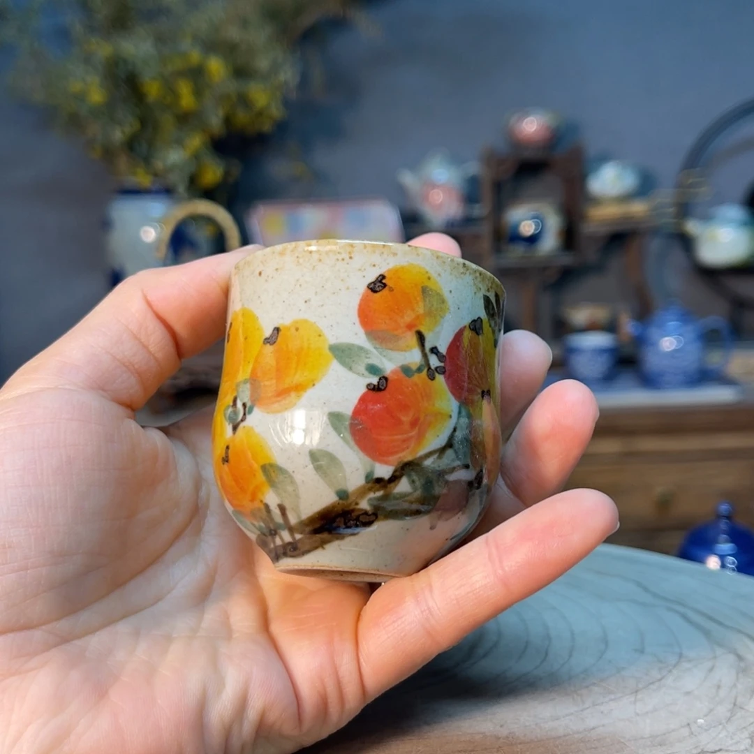 杯小****2素浅陶瓷手工手绘