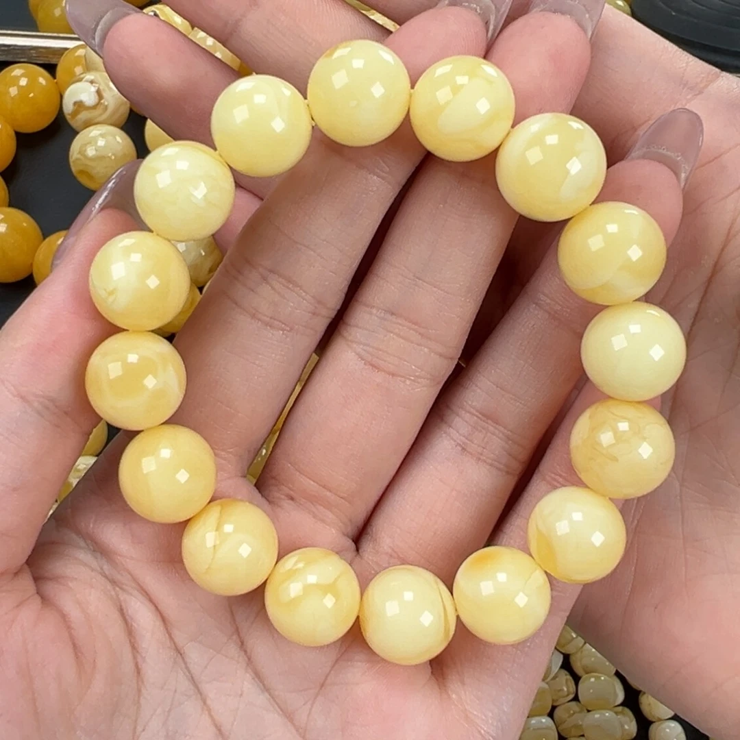 琥珀未镶嵌手链20.8白蜡