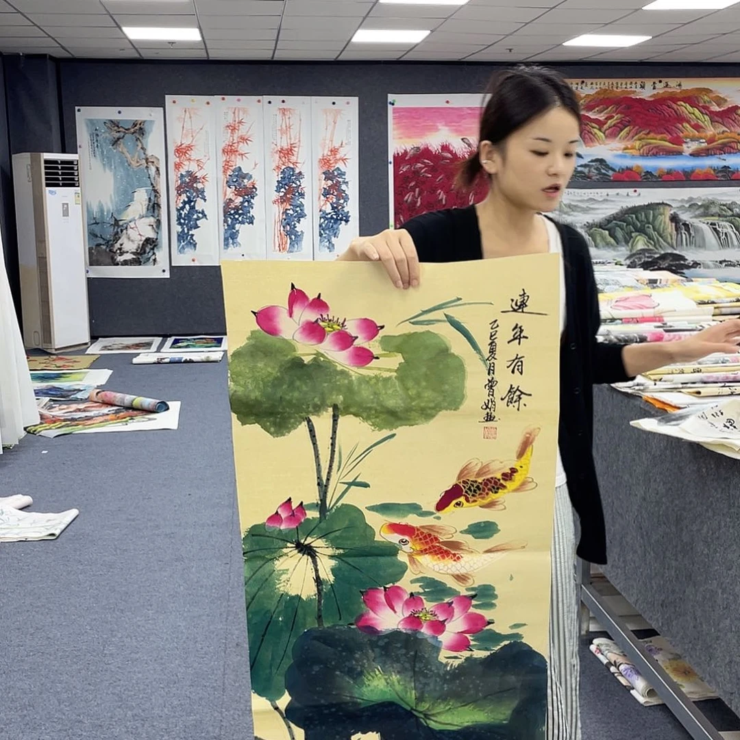 国画作品小姐姐放漏…