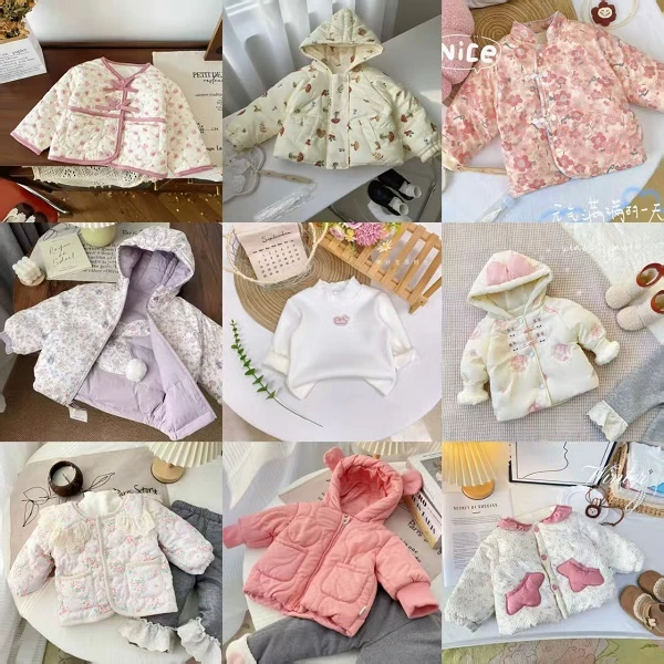 (清货)童装女童加绒百搭加厚款2026小女童冬装棉袄小童女LH-L-D01