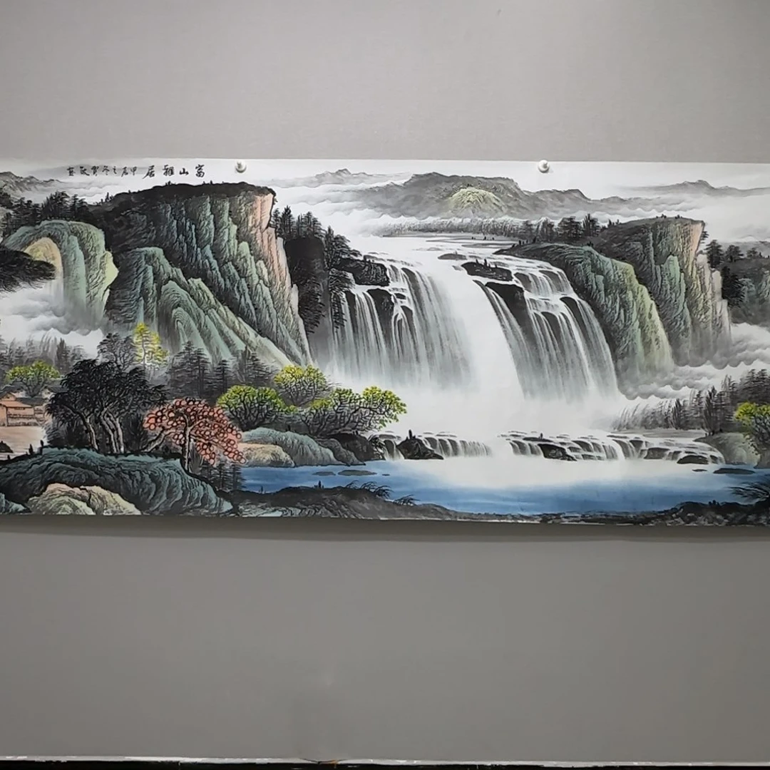 国画八*丈二精品山水贾敏