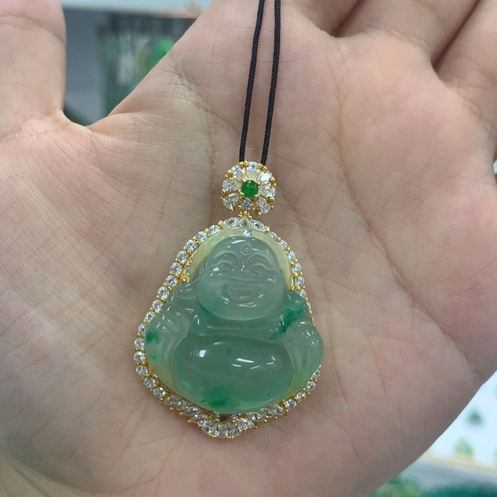 颈饰银S925镀金镶嵌石英质玉