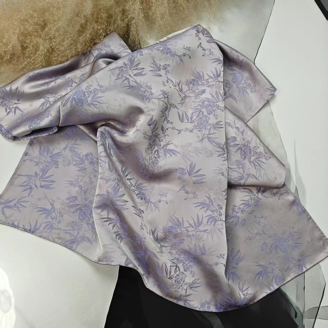 新款【紫微令】70*180重锻云锦香云高货重磅国风高端丝巾-A6