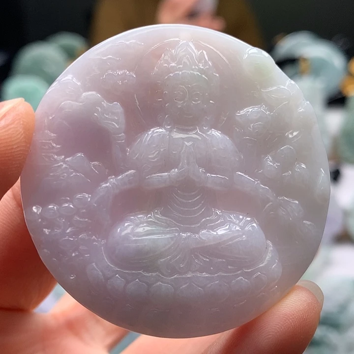 翡翠未镶嵌颈饰观音福利