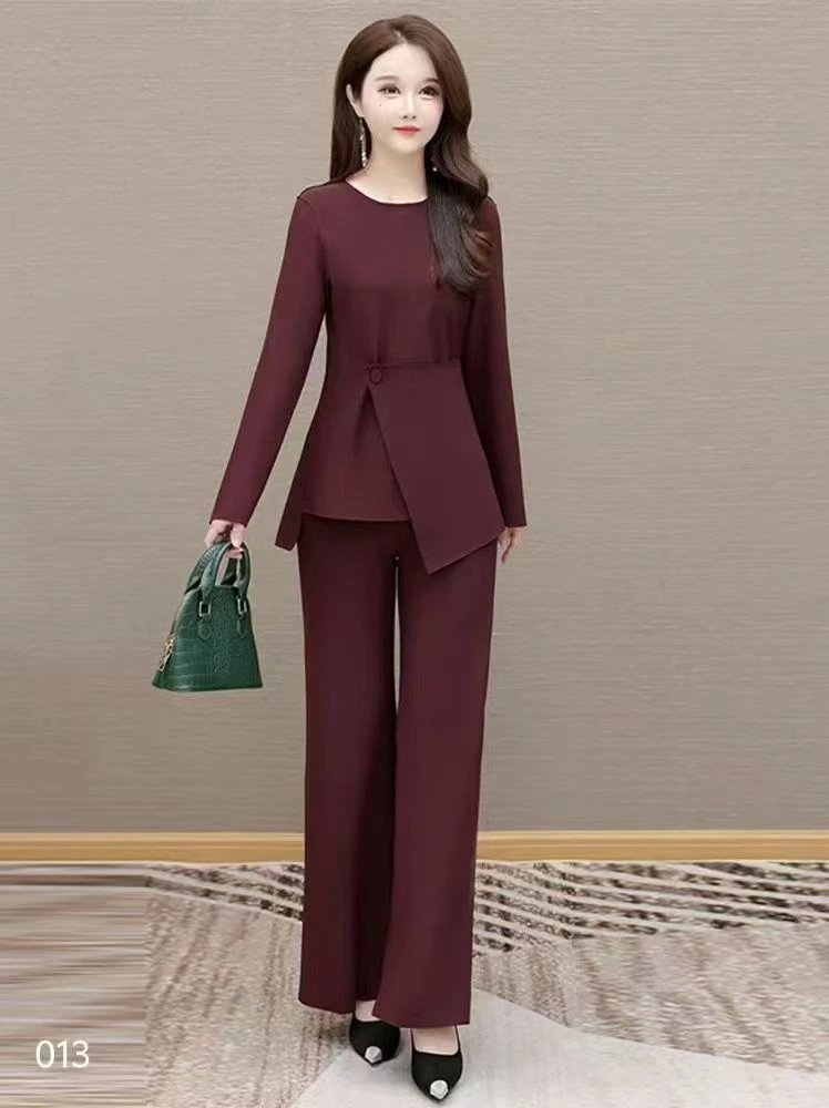 A1679女神范洋气休闲春秋时尚套装阔腿裤轻熟风气质显瘦修身