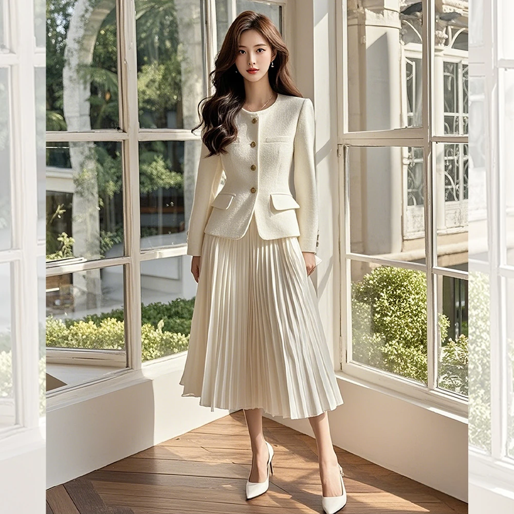 春秋季新款女装时尚气质高级感两件套装半身裙子小香风一整套洋气