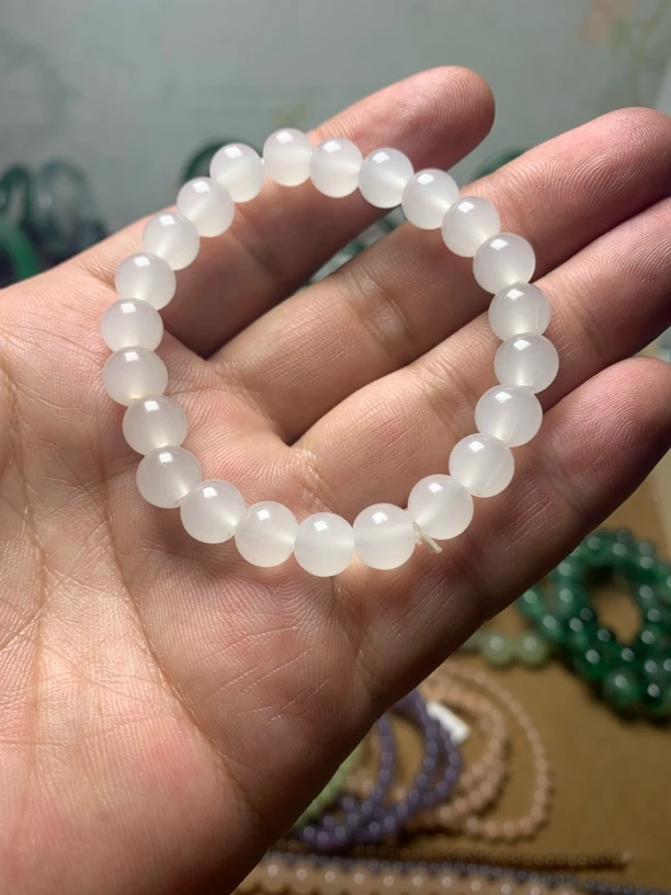 精品爆款 s11新疆白色珠链手工定制 拍一发一