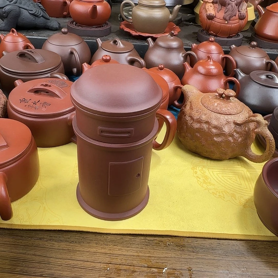 紫砂茶壶快客杯紫泥