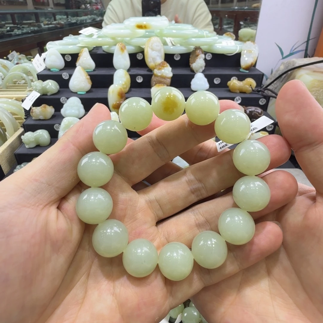 和田玉未镶嵌手串新疆和田玉手串卡16