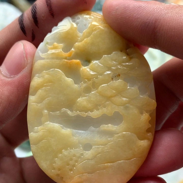 翡翠未镶嵌颈饰保真天然a货翡翠