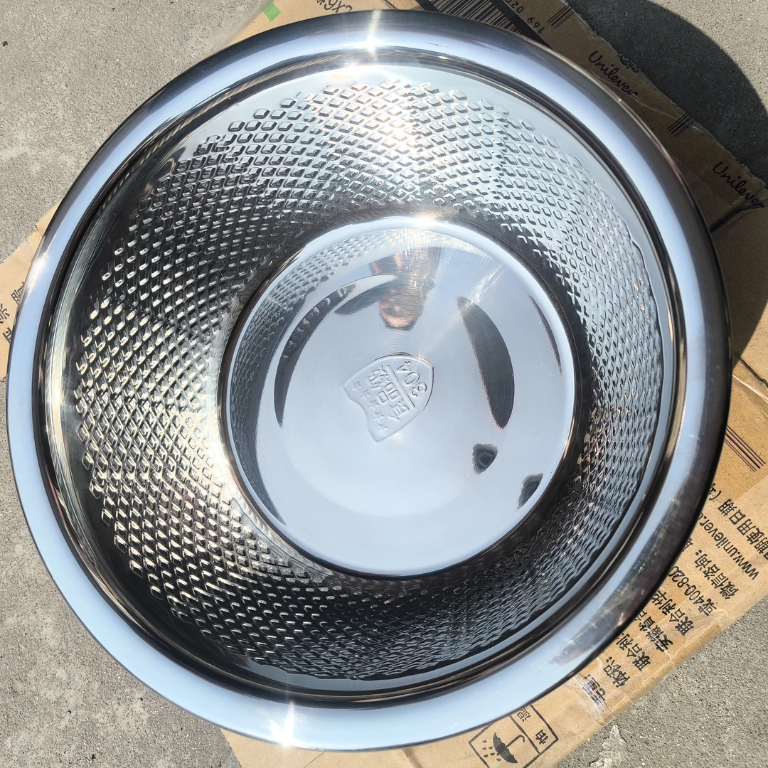 26鱼鳞盆不锈钢菜篮盆304不锈钢加厚沥水瑞安不锈钢