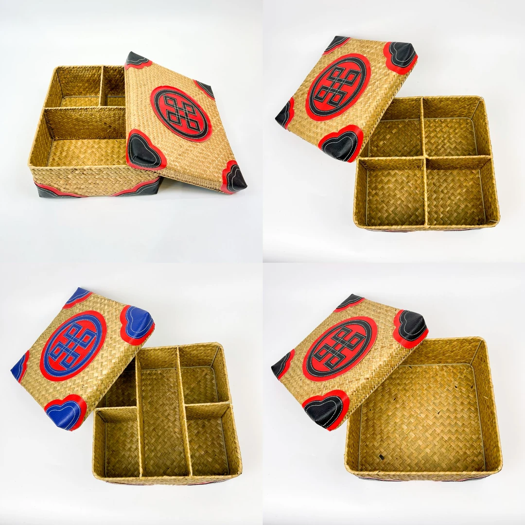 藏元素洛玛筐手工草编收纳袋礼品盒子收纳筐装干果古风创意家用