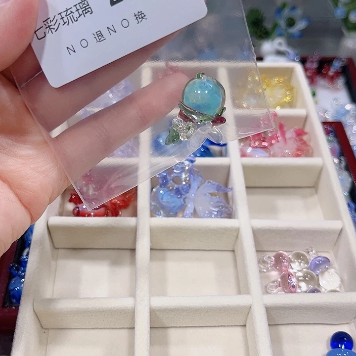琉璃吊坠(不含链)252许愿瓶绿色