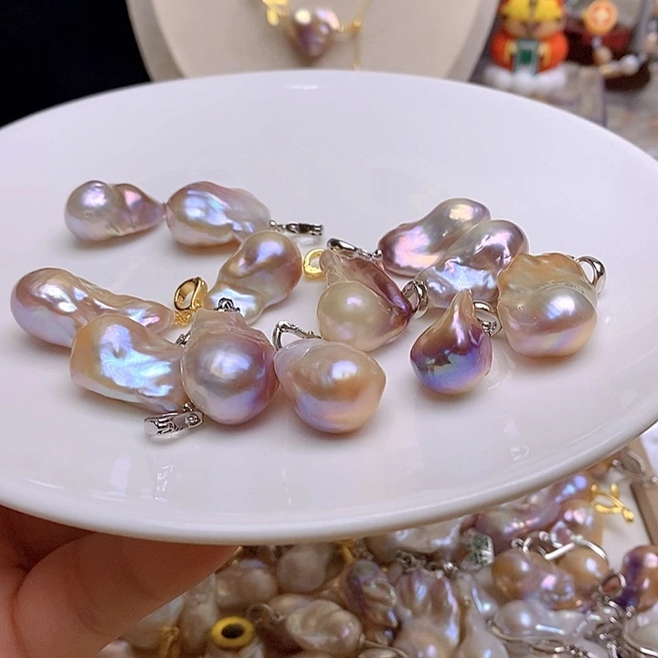 淡水珍珠银S925镶嵌颈饰974