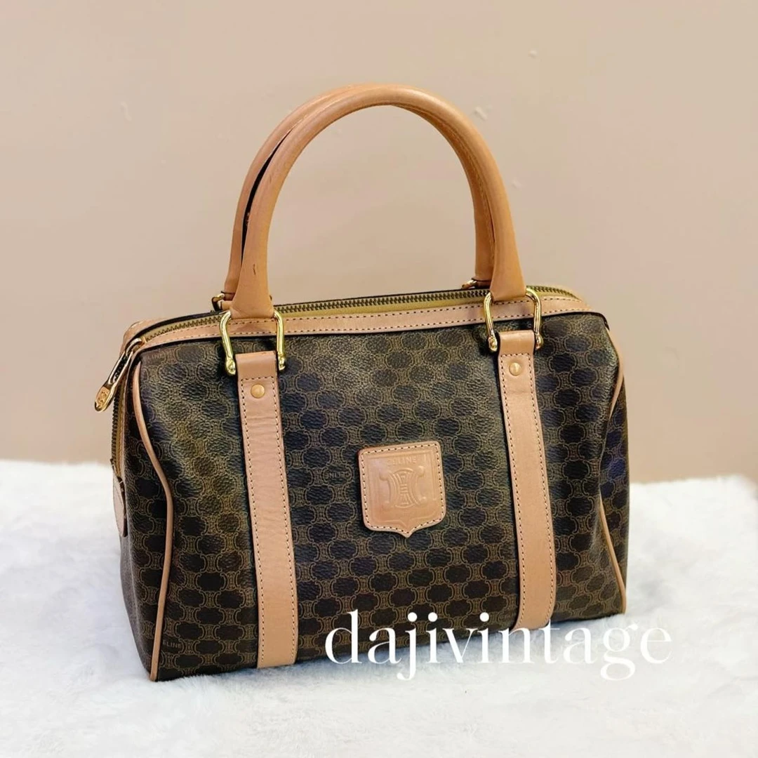 95新 Celine/思琳 大吉中古/Celine瑟琳老花波士顿26手提包