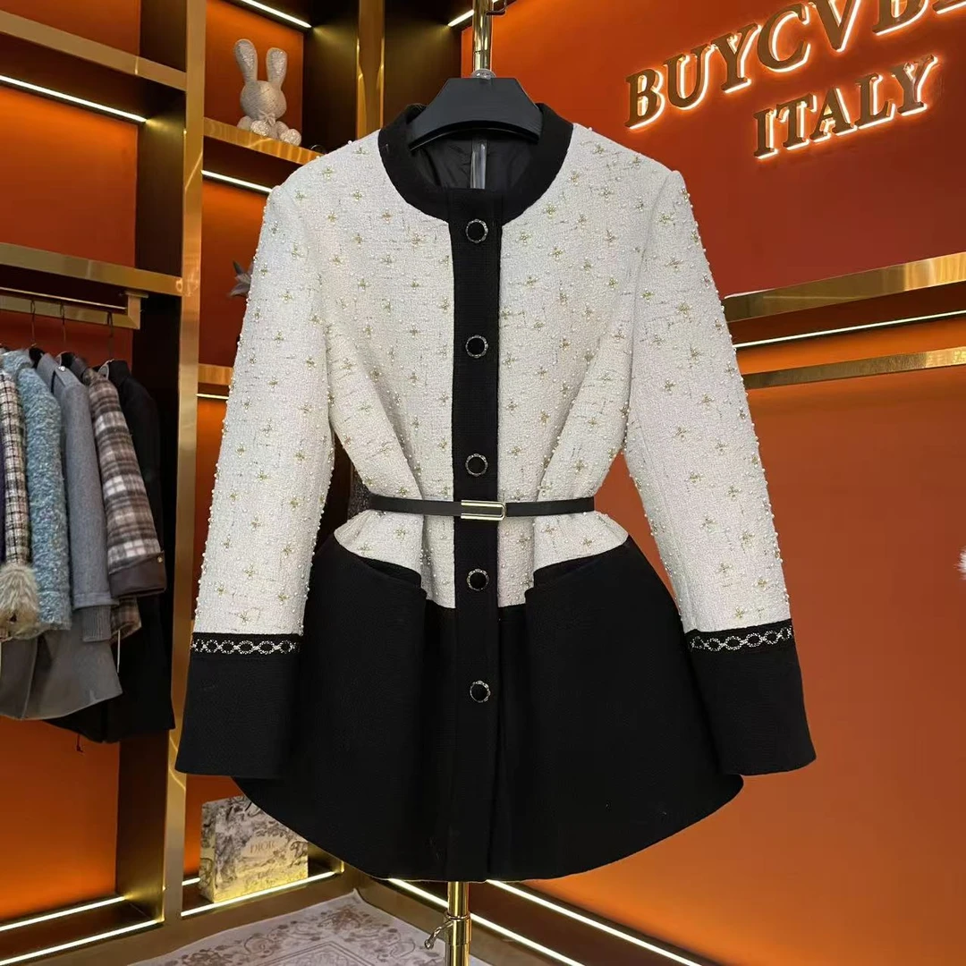 【桃子】网红轻奢气质冬季时尚女士收腰羽绒中长款 A033