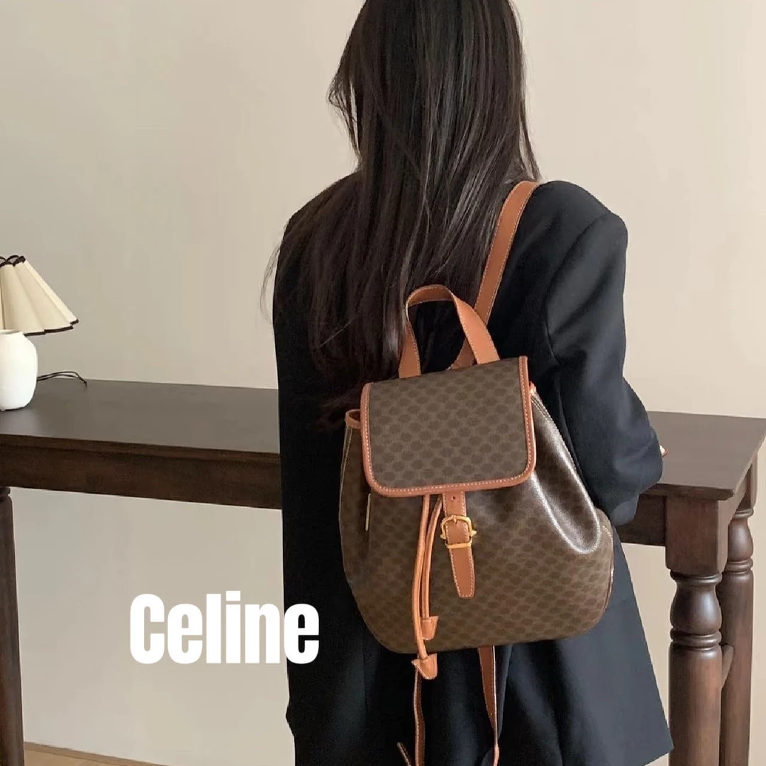 修复品8614976/Celine /思琳金扣双肩包