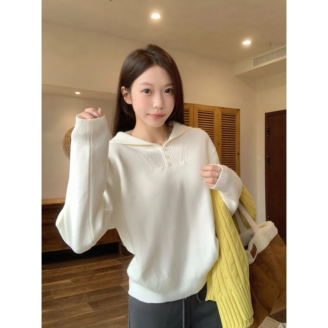 时尚秋冬韩版软糯宽松连帽套头毛衣安迪绒针织衫长袖上衣独特漂亮