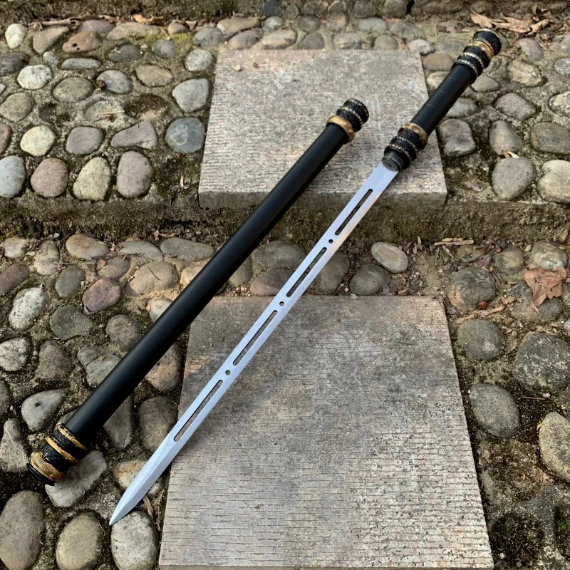 刀剑棍剑高锰钢长款手杖户外登山杖防身一体可反接棍剑未开刃