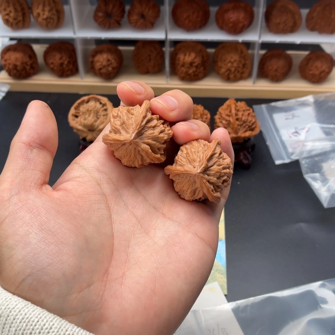 把件文玩核桃盘山三棱全品35/35