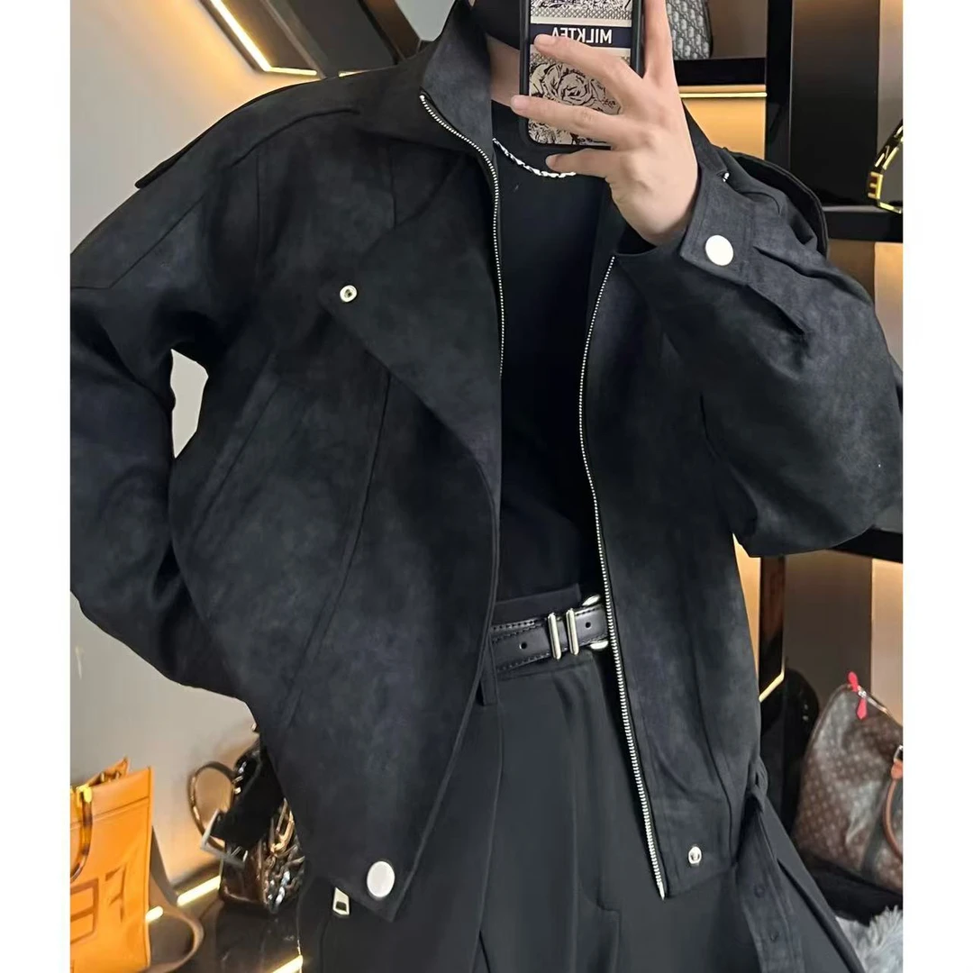 外套2363男士春季高品质晕染翻领夹克外套