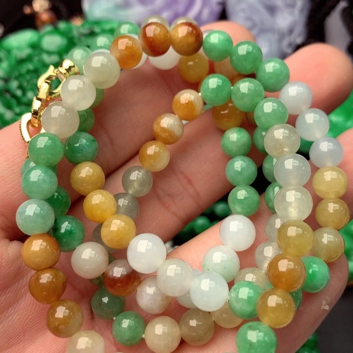 翡翠未镶嵌毛衣链