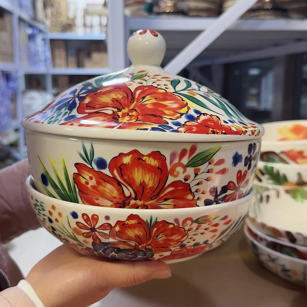 瓷繁花8英寸3件套看图